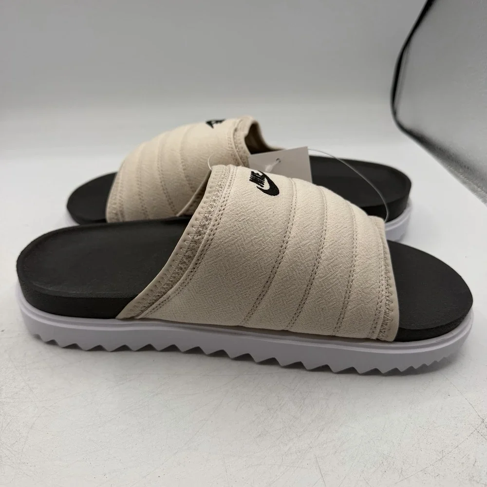 Nike Asuna Slide NA Sandals Mens Sz 9 Desert Sand/Black/White Slip On CW9703-009